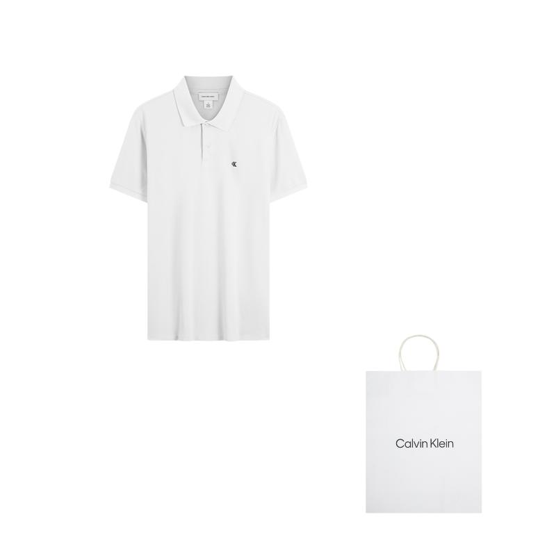 Calvin Klein Мужские поло с воротником-поло умеренного прямого кроя 4RB012G-1