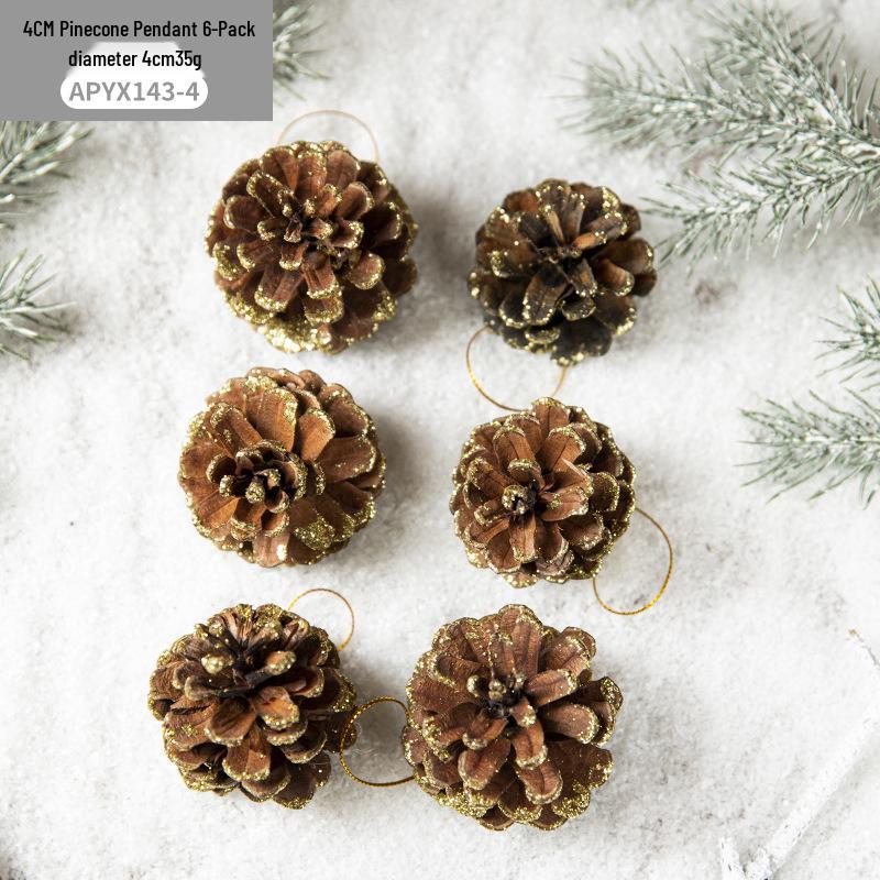 Christmas Pinecone and Dried Flower Tree Hanging Ornaments