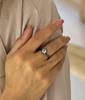 Natural Moonstone twig ring Silver oxidized small cute ring for women Blue Flashy rainbow moonstone ring Healing crystal jewelry gift