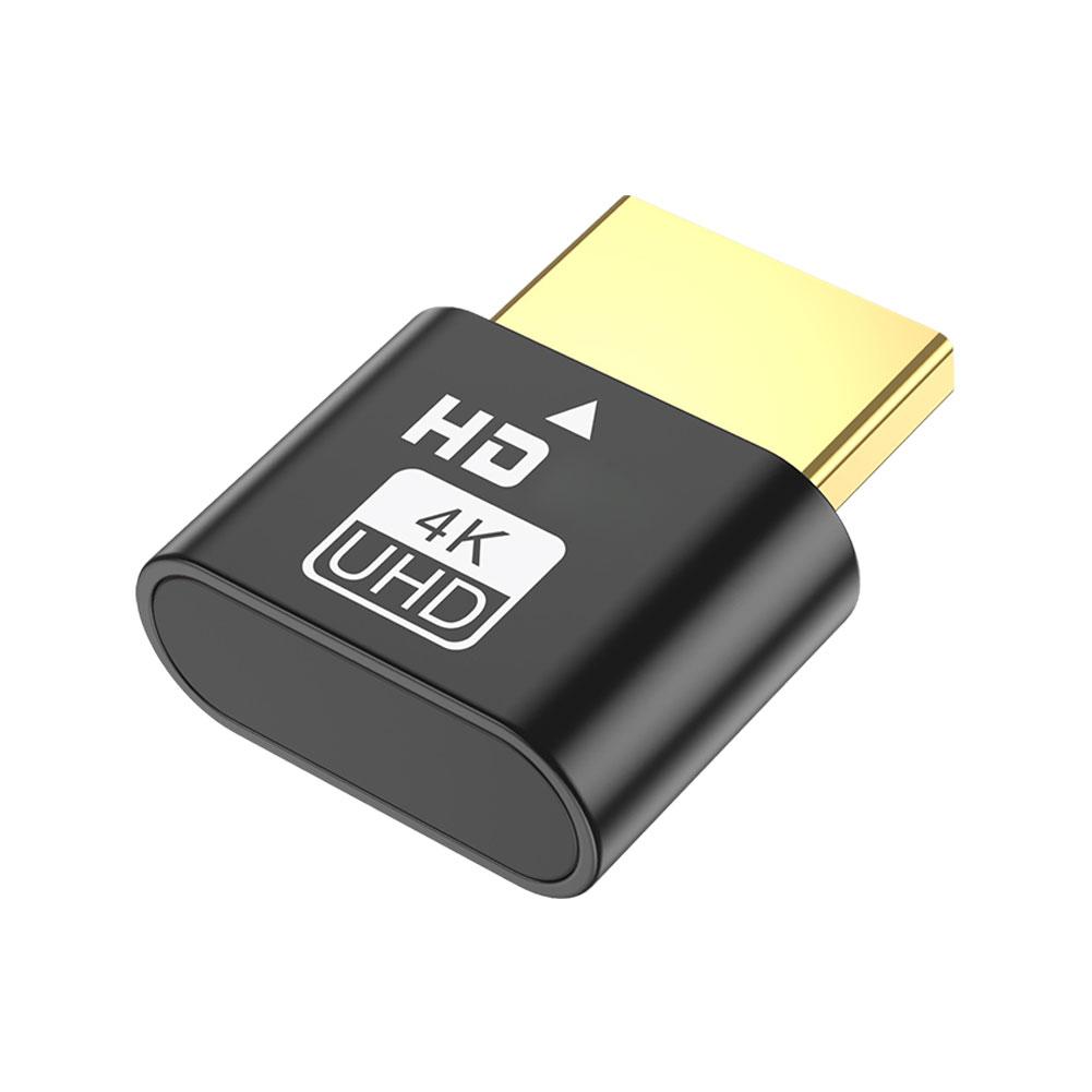 VGA Virtual Display Adapter 4K HDMI-compatible 1.4 Headless Plug EDID Emulator Lock Plate Displ I7M0