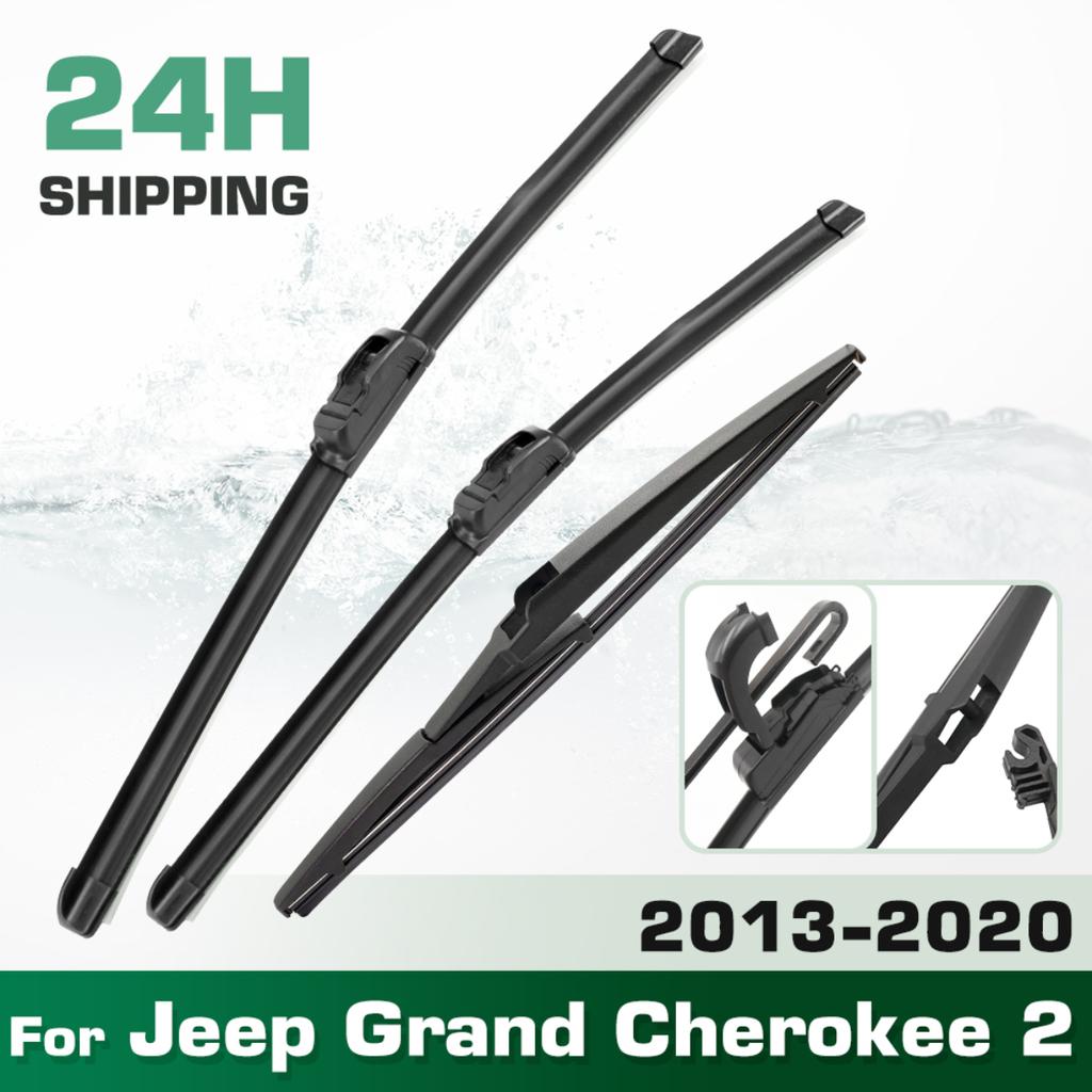 For Jeep Grand Cherokee 2 2013-2020 2014 2015 Wiper Front & Rear Wiper Blades Windshield Windscreen Window Brushes 22"+21"+11
