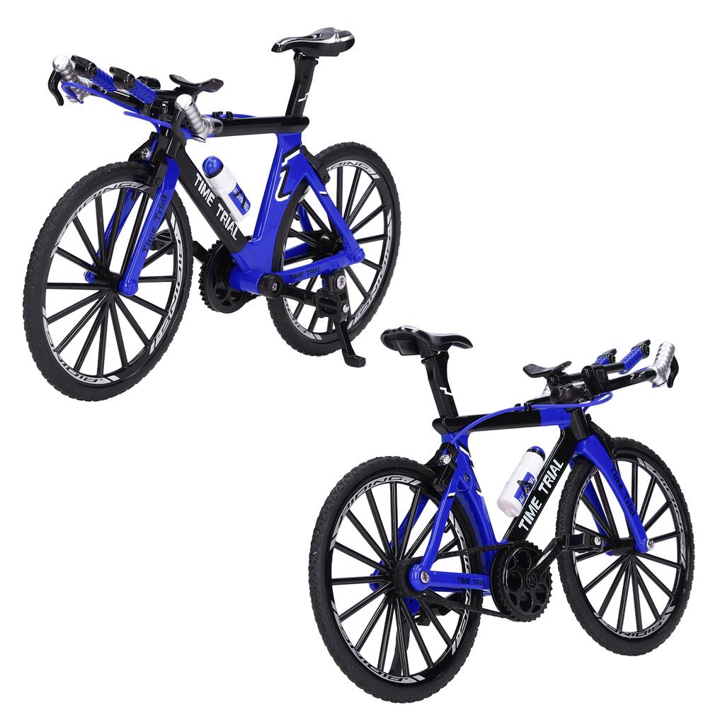 Finger Mountain Bike Alloy Mini Bicycle Model for Home Desk Workplace Office Decoration GiftsBlue