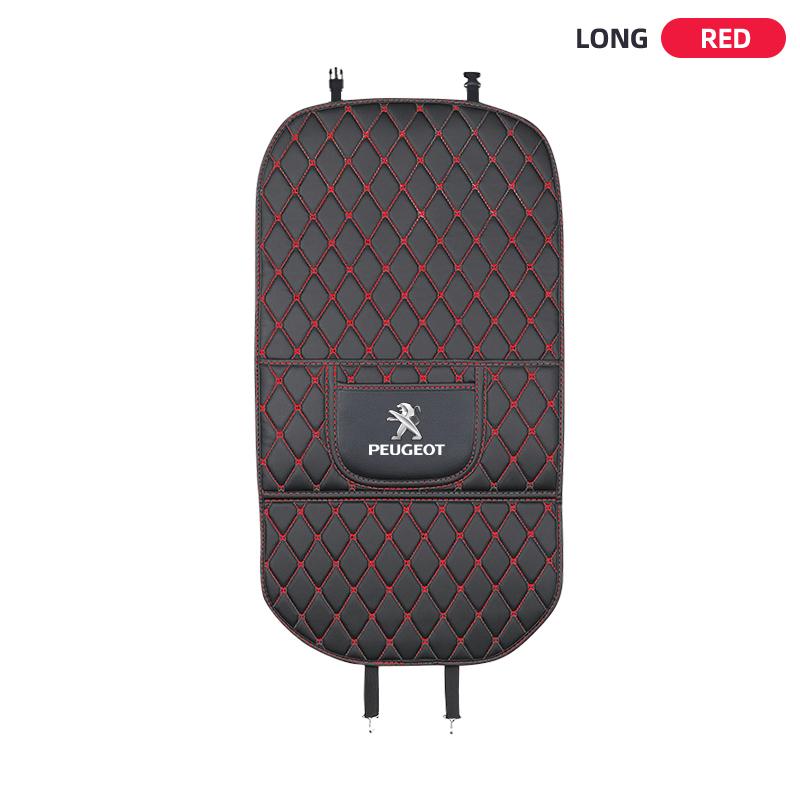 New PU Leather Car Anti-Kick Mats Car Seat Back Protector Cover For Peugeot 206 208 306 307 308 407 408 508 2008 3008 Accessorie