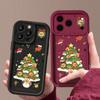Мультяшный чехол для телефона с рождественской елкой для iPhone Air 16e 17 16 15 Pro Max 14 13 Pro Max 17 12 11 Ударопрочная мягкая силиконовая накладка