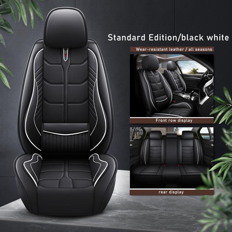 ZHOUSHENGLEE Leather Car Seat Covers For Skoda Octavia A5 Fabia Karoq Rapid Super Kodiaq Yeti All Models Car Accessories