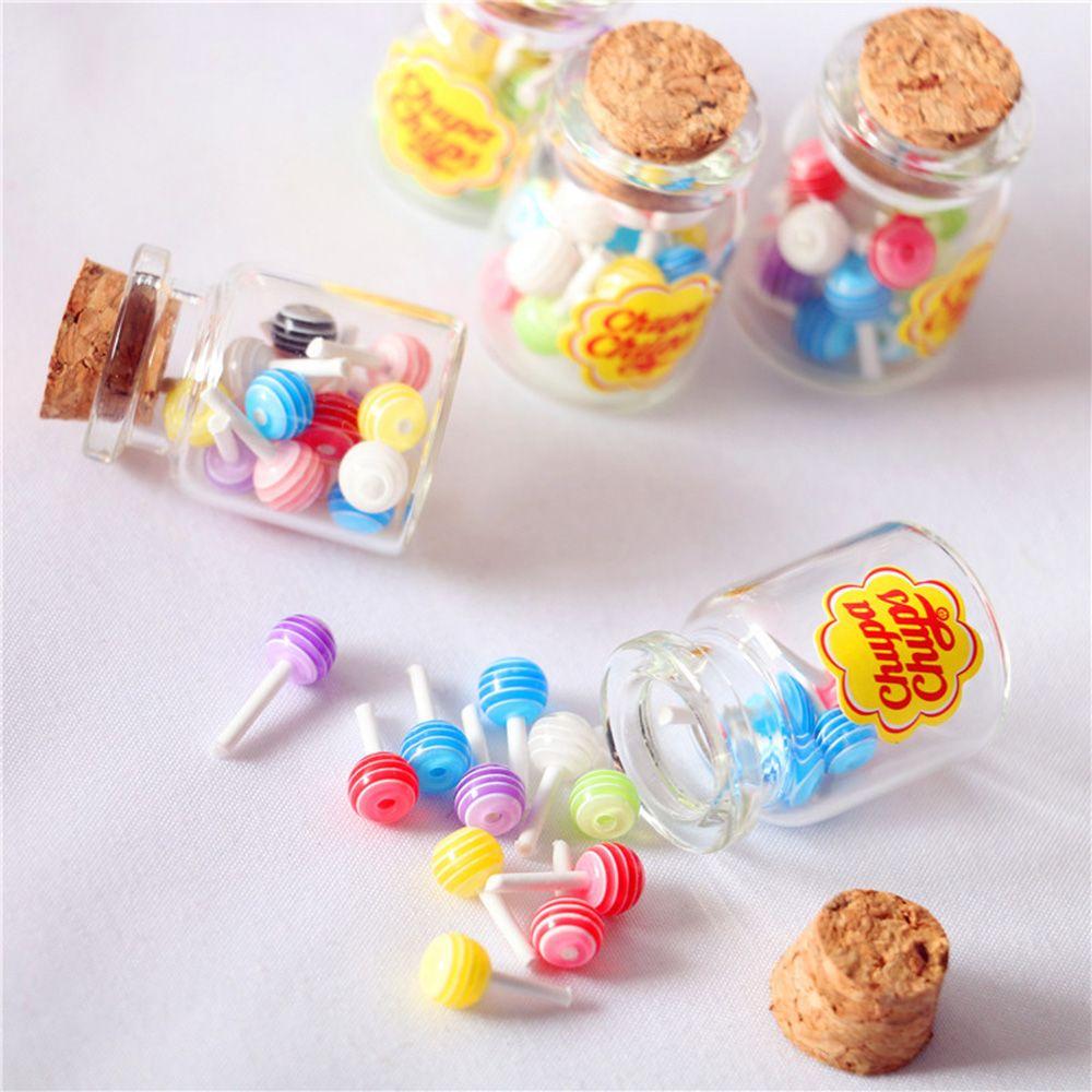 Toys Photography Props Candy Box Lollipops With Jar Simulation Sugar Dollhouse Miniature Food