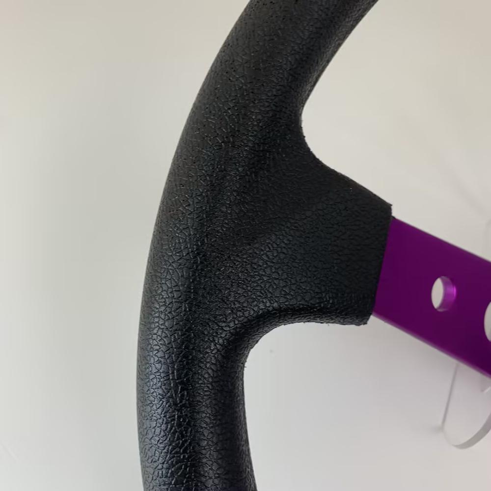 Tiypeor Universal PU Material 14inch 350mm Electroplating Bracket Steering Wheel for Car Volante