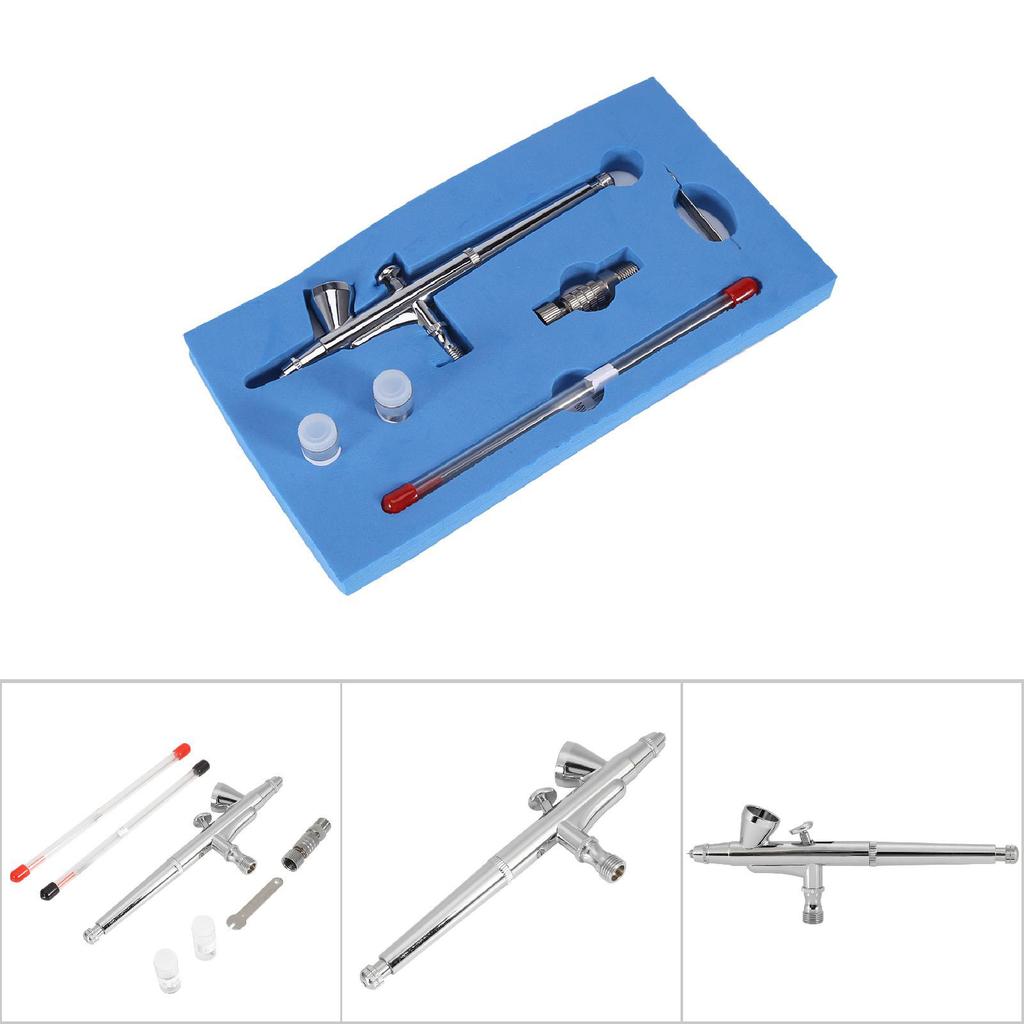 Гравитационная подача двойного действия Аэрограф Набор Пистолет-распылитель для украшения торта, нейл-арта(136Т)