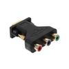 15Pin VGA Male to 3 RCA Female Component RGB Adapter Gold Plated Connector VGA to YPbPr Component Video Converter for Monitor Projector Transmission