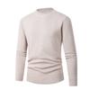 Men'S New Semi-Turtleneck Integrated Fleece Sweater Knitted Sweater Fashionable Fleece Sweater Bottoming Shirt Men'S