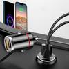 200W Mini Dual Ports Usb Car Charger Lighter Fast Charging Car Phone Charger Adapter For Iphone 13 12 Xiaomi Huawei Samsung