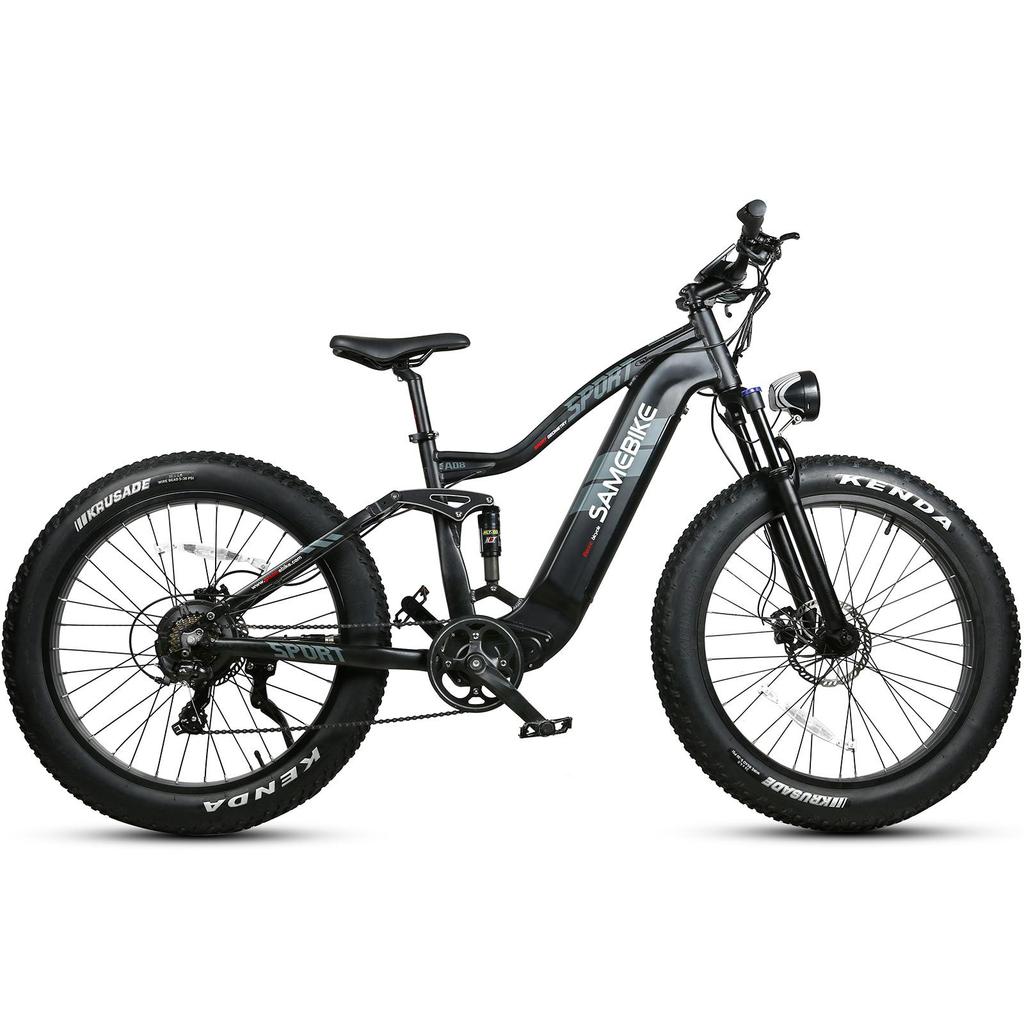 SAMEBIKE RS-A08-II 1000W Electric Mountain Bike 26" Fat Tires Off-Road Ebike with 48V 17Ah Battery Double Suspension System