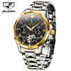 JINSHIDUN New Business and Leisure Men's Watch Tourbillon Waterproof Luminous Multifunctional Mechanical Watch Men's Watch