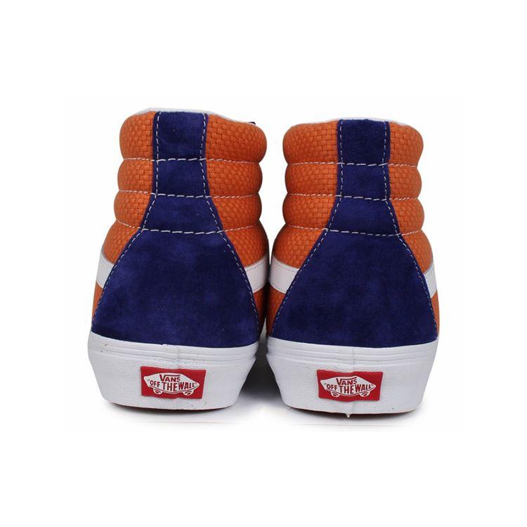 Vans Sk8 Casual Fashion High Top Skate Shoes Unisex Sneakers Blue Orange VN0A4U3CWTJ