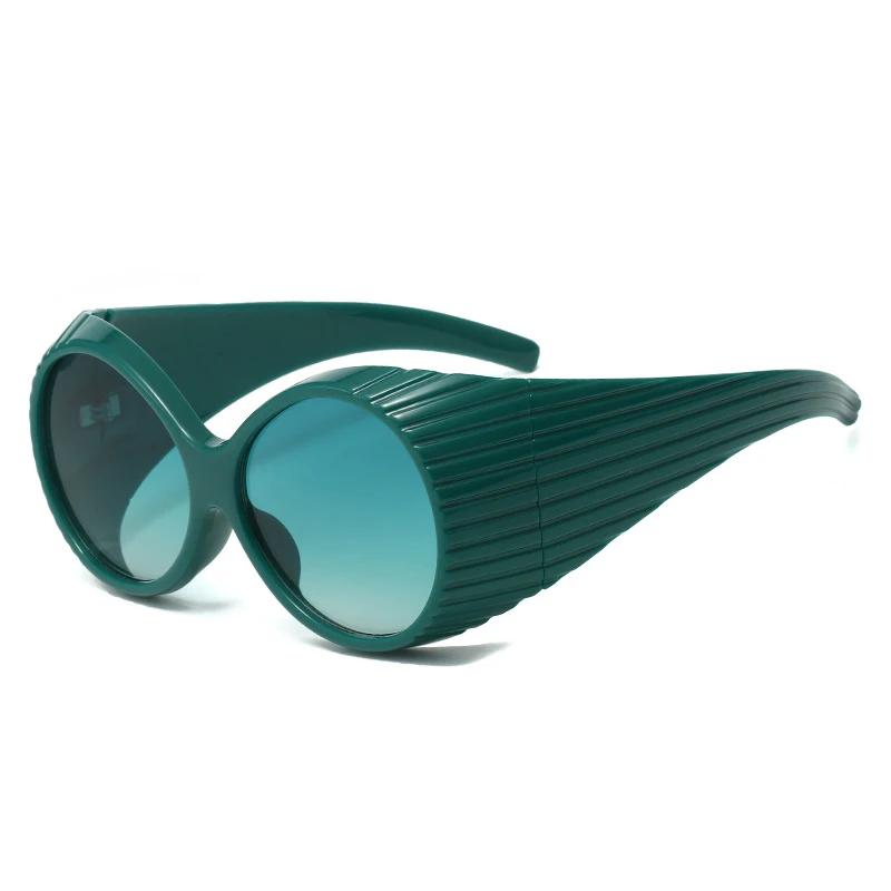 SHAUNA винтажные овальные негабаритные женские солнцезащитные очки модные градиентные оттенки UV400 мужские трендовые солнцезащитные очки в стиле панк