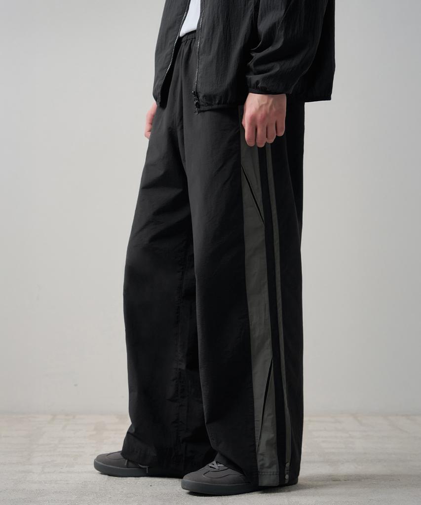 DRAW FIT Side Breech Track Pants [Black]