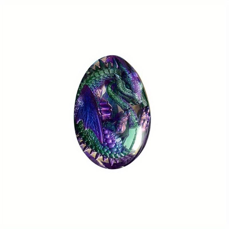 Crystal Transparent Resin Statue Dragon Egg  Dinosaur Egg Souvenir Resin Craft Luminous Handmade Dragon Eggs Home Decor Gift