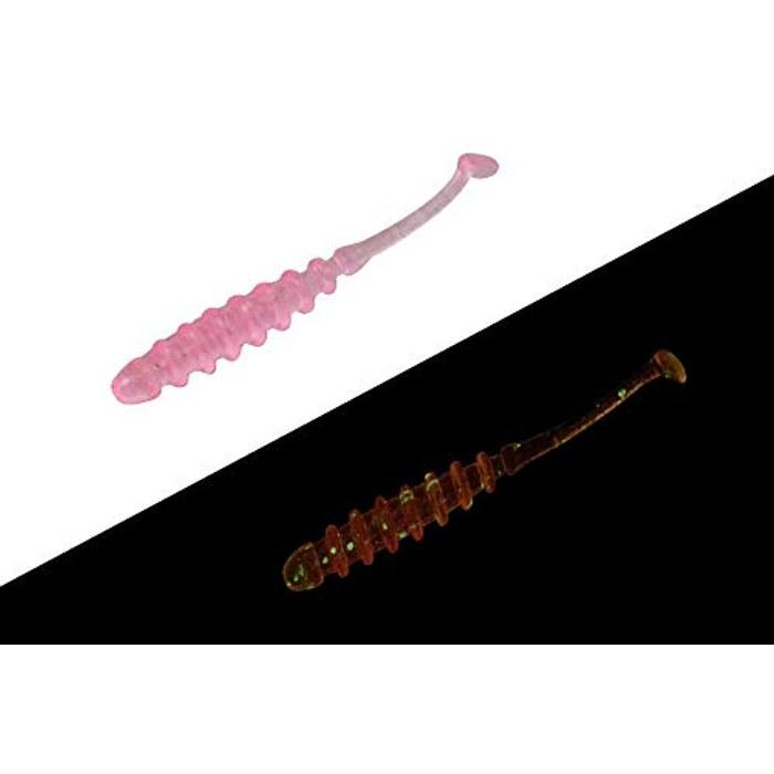 JACKALL Tidebeat Worm 1.5 inch Okiami Glow Crash