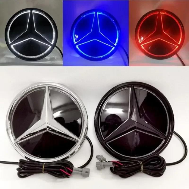 Car Front Grill Logo Light mirror face LED Badge Emblem Luminous Decorative Light For Mercedes Benz W213 E-Class accessories