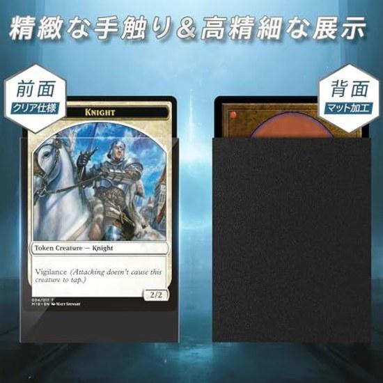 Mlikero Card Sleeves 500 pieces Matte finish Trading 6691mm Standard TCG compatible (Black)