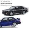 2025 1:24 BMW M3 1988 Street Car Diecast Alloy Metal Model Car 3 Gears Pull Back Steering Collection Hobby Decoration Ornaments Boys Children Gift Toy