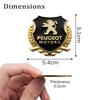 Car Accessories 2 PCS 3D Metal Car Badge Badge Sticker Decoration Decal for Peugeot 108 206 207 208 301 307 308 406 407 408 508
