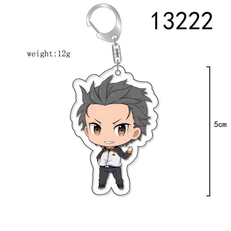 Anime Re:life in a Different World from Zero keychain Kawaii Rem Ram Acrylic Key Chain Cartoon Figures Pendant Cosplay Jewelry