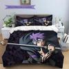 Naruto Character Pattern Bedding Home Decoration Birthday Gift (1 * duvet cover + 2 * pillowcase, without core)
