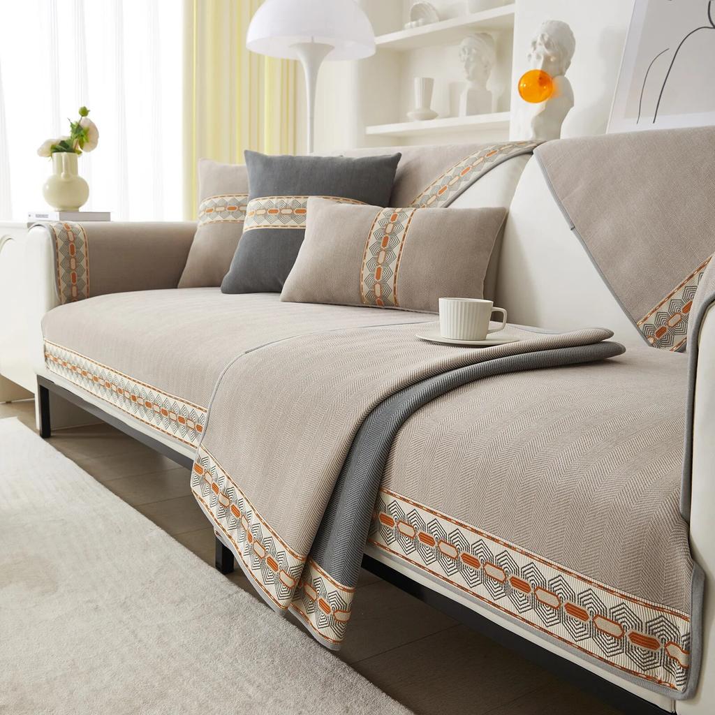 Light Luxury Chenille Sofa Cushion New Style Sofa Cushion Four Seasons Universal Simple Sofa Cushion Cover Towel