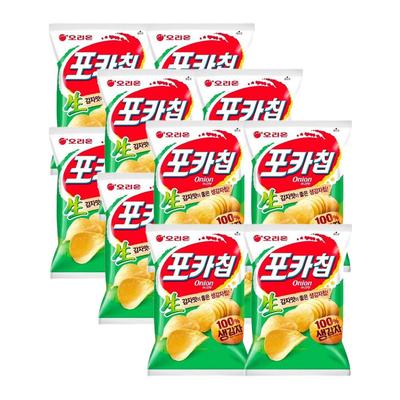 Картофельные чипсы Orion Pocachip со вкусом лука Хрустящая пикантная закуска 456 г (38 г x 4 шт. x 3 упаковки)