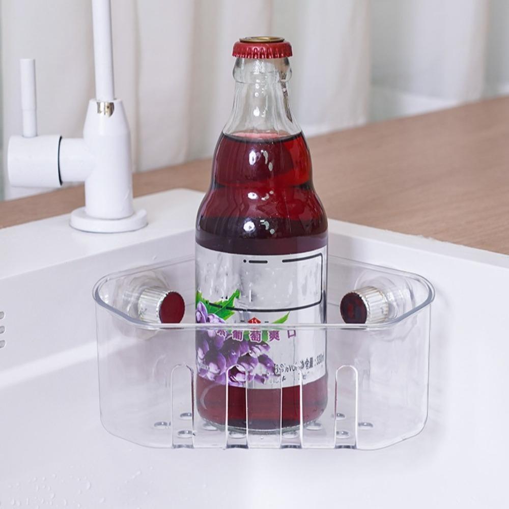 Suction Cup Kitchen Sink Drain Racks Multi functional Sink Storage Basket Sponge Holder Bathroom