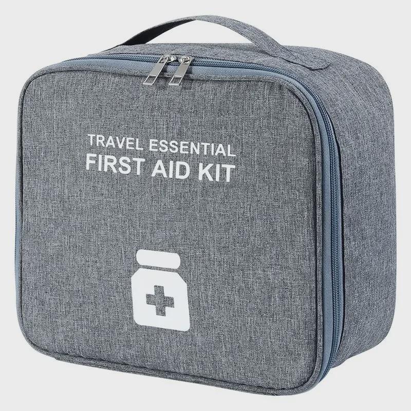 Compact Travel First Aid Kit: Portable Emergency Medicine Bag for Home and Outdoor Use
