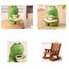 Whimsical Frog Rocking Chair Desktop Ornament Ideal For Office Decor Charming Healing Figure