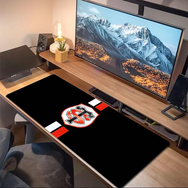 Black Symbol Large Size Mouse Pad Large Gaming Table Cushion Nonslip Laptop Tablet Big Mousepad Xxl Mat Mini Pc Playmat With Lock Edge
