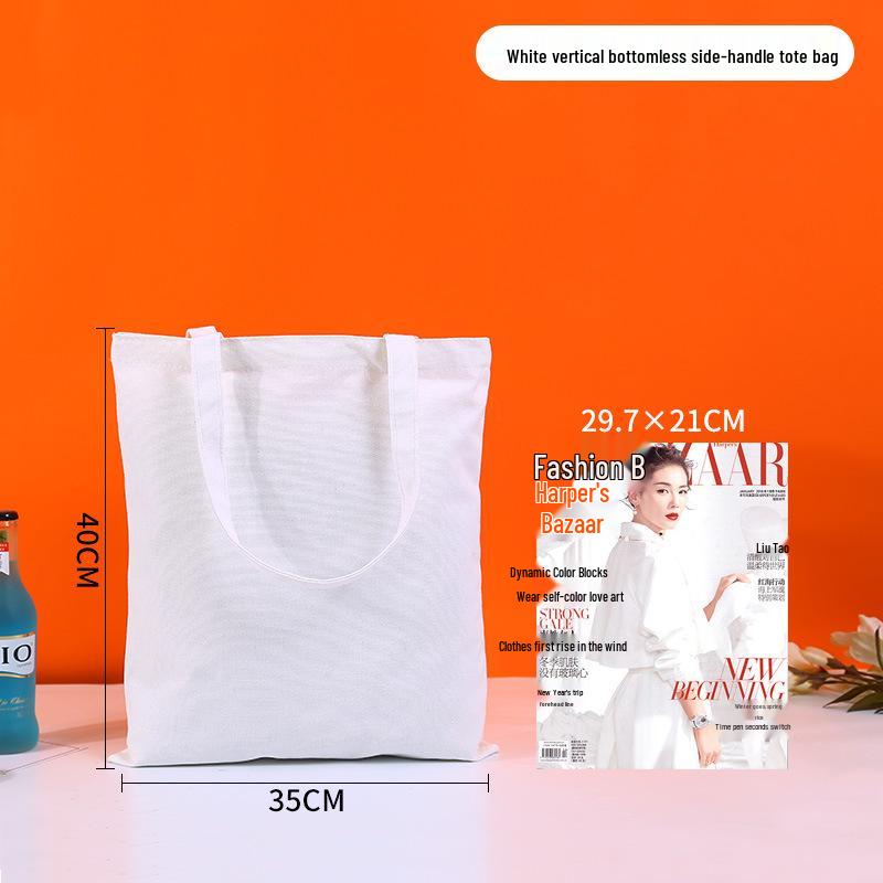 Высококачественная холщовая сумка-тоут с индивидуальным логотипом - Белая, Пустая, Персонализированная печать