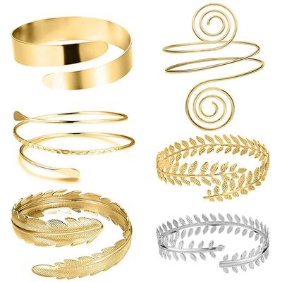 Модный браслет на руку для женщин и девочек, умственный открытый браслет на верхнюю часть руки, простой регулируемый браслет на руку