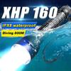 XHP160 Professional Diving Flashlight IPX68 Waterproof Led Torch White Light Underwater 800m Underwater Lantern
