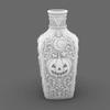 Desktop Ornament for Display Halloween Gothic Pumpkin Vase, 3D Printed Moon Star Embossed Potion Bottle Unique Collectibles Tabletop Ornament,