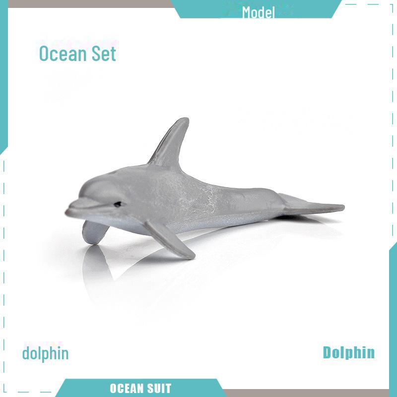 Набор моделей морских животных: Акула, черепаха, дельфин, кит, пингвин, краб и существа морского дна