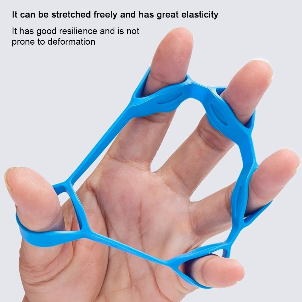 Силиконовый тренажер для пальцев Кольцо для натяжения пальцев Устройство для упражнений на разведение пальцев Устройство для натяжения для реабилитации рук Тренажер для пяти пальцев