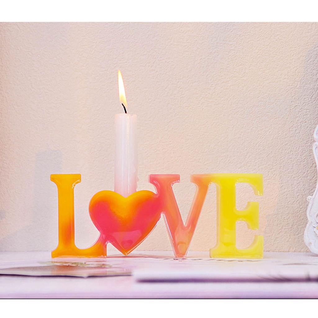 Силиконовая форма для подсвечника с английской буквой, формы для подсвечников, настольное украшение, принадлежности для изготовления гипса, антипригарная форма из смолы