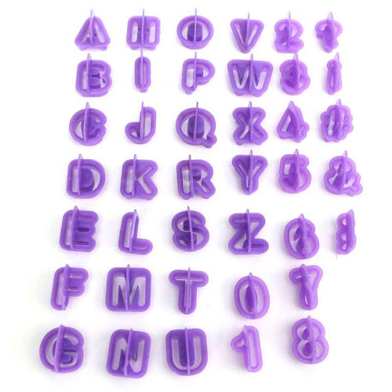 Cutter 40pcsset Icing Mold Mould Alphabet Number Letter Fondant Cake Decorating