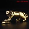 Tiger Casting Animal Figurine Abstract Geometric Style Metal Retro Sculpture