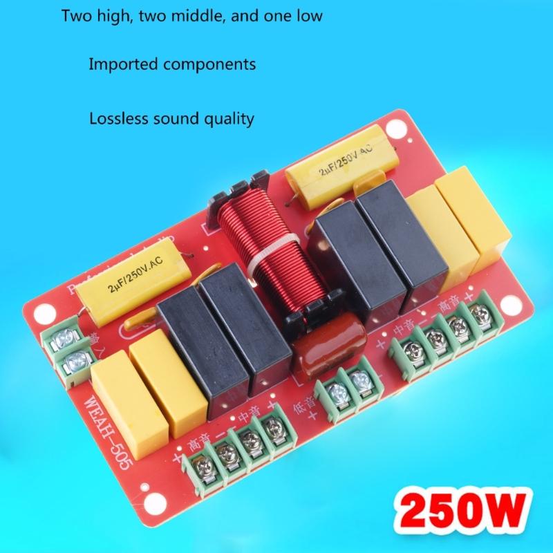 Frequency Divider Board 5 Way Speaker Frequency Divider 250W Crossover Filter for DIY KTV Home Theater Stage Speaker