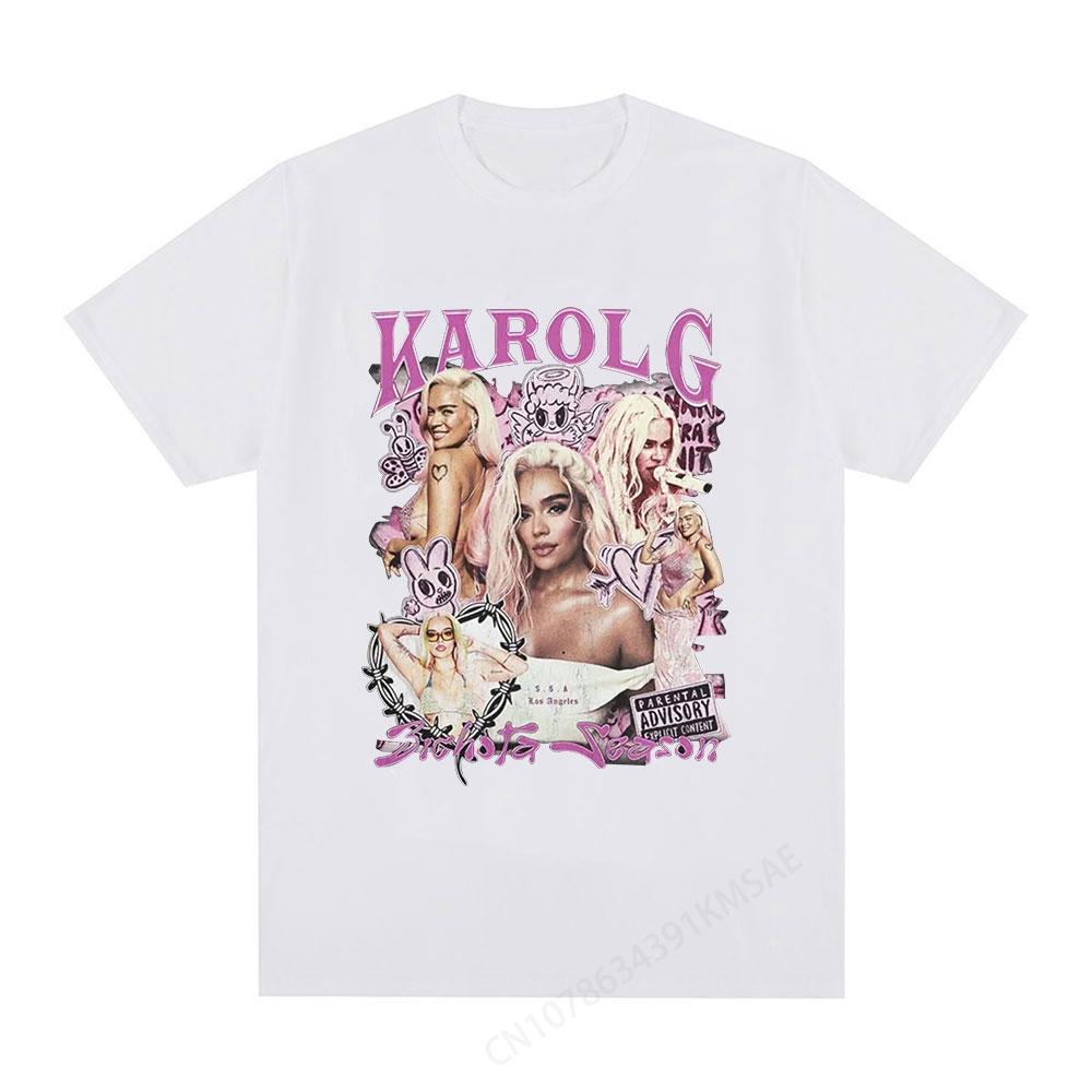 Karol G Bichota Season Graphic Tshirt Mens Womens Fashion Aesthetics Oversized Tshirts Harajuku Hip Hop Short Sleeve Tshirt