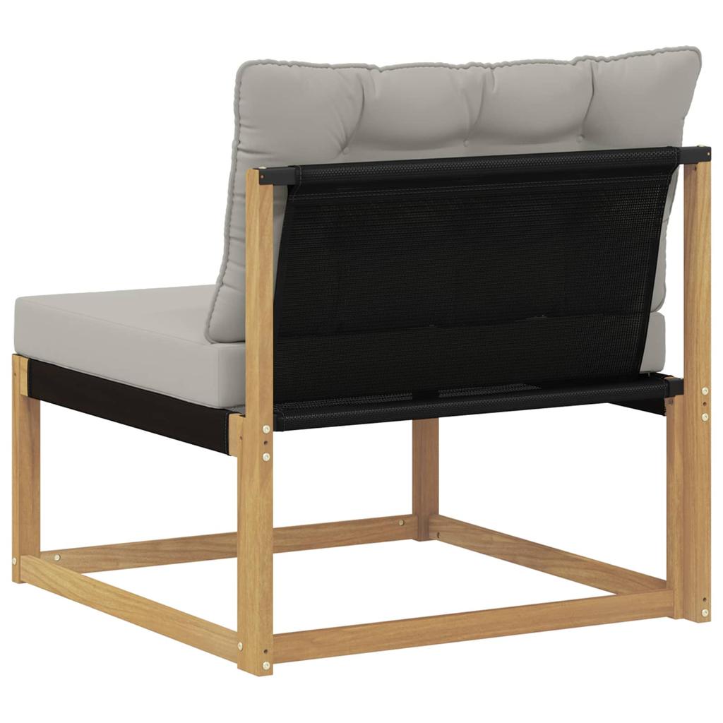 Outdoor Middle Sofa with Cushions White 79 x 83 x 73 cm Steel
