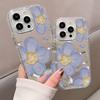 Чехол-зеркало с цветочным узором лаванды для iPhone 11 12 13 14 15 16 17 Pro Max X XR XS Air 7 8 Plus Ударопрочный чехол