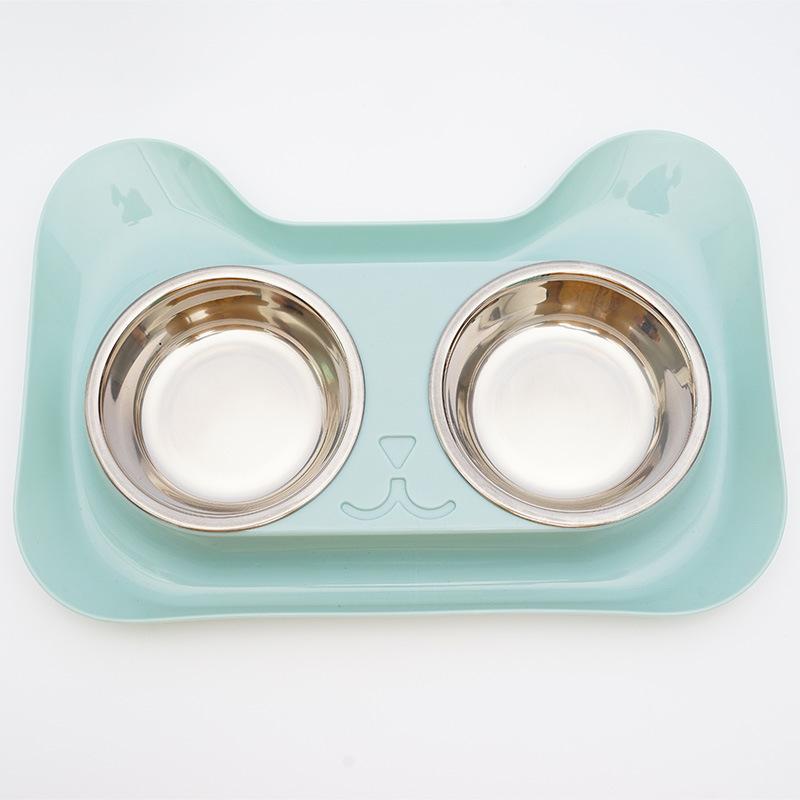 Двойные миски для домашних животных, кормушка для собак, поилка для воды из нержавеющей стали, поилка для домашних животных, кормушка для кошек, щенков, аксессуары для маленьких собак