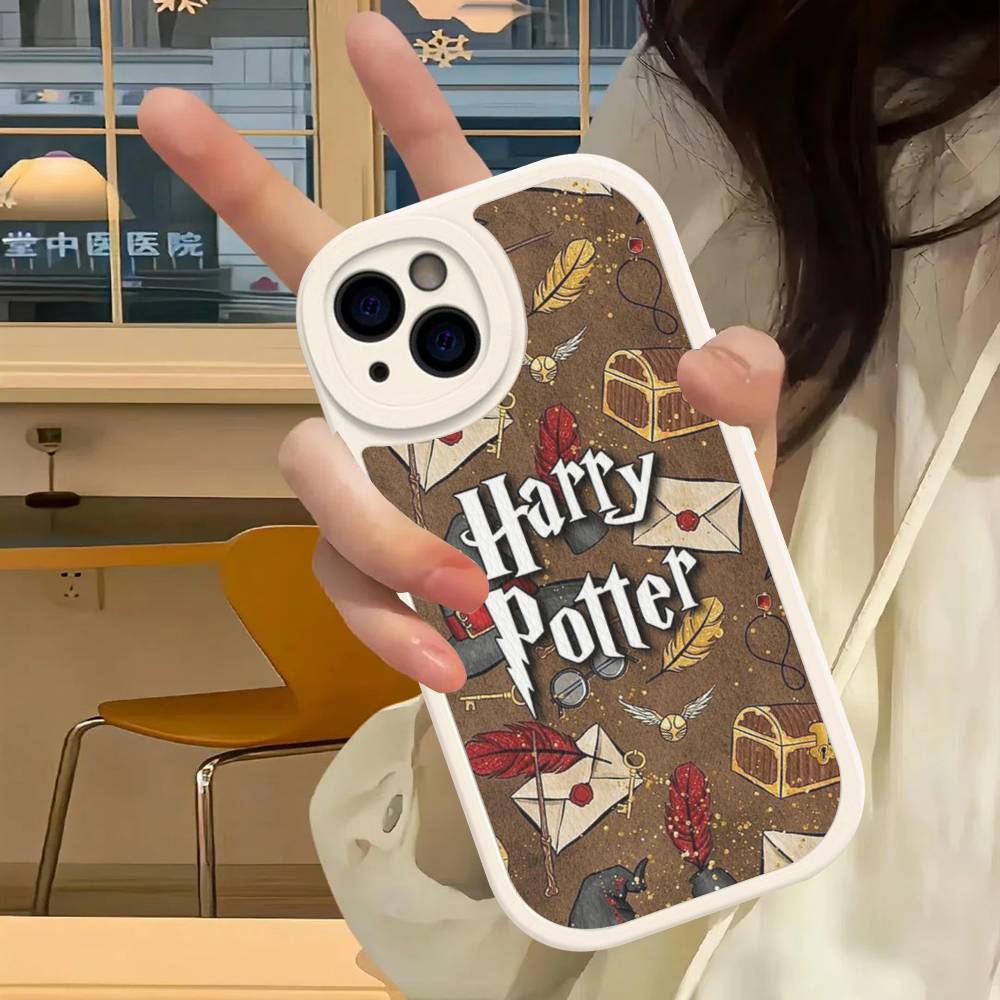 Чехол для телефона Ataff Harryr P-Potter Logo для iPhone 16 15 14 13 12 11 Pro Max Plus Кожаная обложка