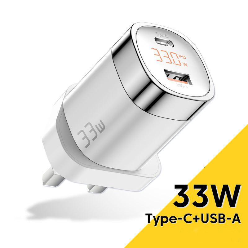 33 Вт GaN USB C зарядное устройство цифровой дисплей PD быстрая зарядка для iPhone 13 12 Max Pro iPad для Xiaomi Poco Samsung зарядное устройство Es